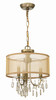 Crystorama - 5623-AB - Three Light Mini Chandelier - Hampton - Antique Brass