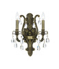 Crystorama - 5563-AB-CL-MWP - Two Light Wall Sconce - Dawson - Antique Brass