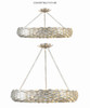 Crystorama - 538-SA - Eight Light Pendant - Broche - Antique Silver