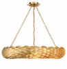 Crystorama - 538-GA - Eight Light Pendant - Broche - Antique Gold