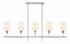 Crystorama - 537-SA - Five Light Chandelier - Broche - Antique Silver