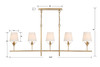 Crystorama - 537-GA - Five Light Chandelier - Broche - Antique Gold
