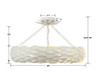 Crystorama - 536-MT_CEILING - Six Light Semi Flush Mount - Broche - Matte White