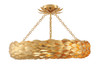 Crystorama - 536-GA_CEILING - Six Light Semi Flush Mount - Broche - Antique Gold