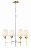 Crystorama - 534-GA - Four Light Chandelier - Broche - Antique Gold