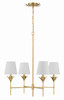 Crystorama - 534-GA - Four Light Chandelier - Broche - Antique Gold