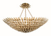 Crystorama - 519-GA_CEILING - Eight Light Semi Flush Mount - Broche - Antique Gold