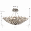 Crystorama - 517-SA_CEILING - Six Light Semi Flush Mount - Broche - Antique Silver