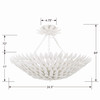 Crystorama - 517-MT_CEILING - Six Light Semi Flush Mount - Broche - Matte White