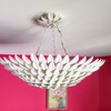 Crystorama - 517-MT - Six Light Chandelier - Broche - Matte White