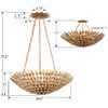 Crystorama - 517-GA_CEILING - Six Light Semi Flush Mount - Broche - Antique Gold