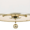 Crystorama - 513-SA_CEILING - Three Light Semi Flush Mount - Broche - Antique Silver
