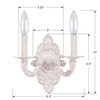 Crystorama - 5122-AW - Two Light Wall Sconce - Paris Market - Antique White