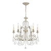 Crystorama - 5116-OS-CL-SAQ - Six Light Chandelier - Regis - Olde Silver