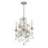 Crystorama - 5114-OS-CL-SAQ - Four Light Mini Chandelier - Regis - Olde Silver