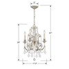 Crystorama - 5114-OS-CL-S - Four Light Mini Chandelier - Regis - Olde Silver