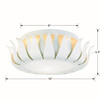 Crystorama - 510-MT - Three Light Flush Mount - Broche - Matte White