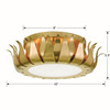 Crystorama - 510-GA - Three Light Flush Mount - Broche - Antique Gold