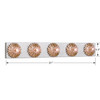 Crystorama - 508-GA-SA - Five Light Bathroom Vanity - Broche - Antique Gold + Antique Silver
