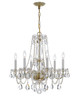 Crystorama - 5086-PB-CL-MWP - Six Light Chandelier - Traditional Crystal - Polished Brass