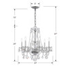 Crystorama - 5086-CH-CL-S - Six Light Chandelier - Traditional Crystal - Polished Chrome