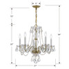 Crystorama - 5085-PB-CL-MWP - Five Light Chandelier - Traditional Crystal - Polished Brass