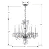 Crystorama - 5085-CH-CL-MWP - Five Light Chandelier - Traditional Crystal - Polished Chrome