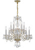 Crystorama - 5080-PB-CL-MWP - Ten Light Chandelier - Traditional Crystal - Polished Brass