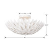 Crystorama - 505-MT - Four Light Semi Flush Mount - Broche - Matte White