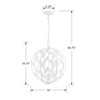 Crystorama - 504-MT - Four Light Chandelier - Broche - Matte White