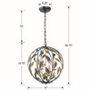 Crystorama - 504-EB-GA - Four Light Mini Chandelier - Broche - English Bronze + Antique Gold
