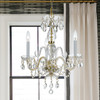 Crystorama - 5044-PB-CL-MWP - Three Light Mini Chandelier - Traditional Crystal - Polished Brass
