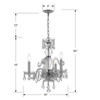 Crystorama - 5044-CH-CL-SAQ - Three Light Mini Chandelier - Traditional Crystal - Polished Chrome