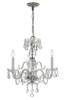 Crystorama - 5044-CH-CL-MWP - Three Light Mini Chandelier - Traditional Crystal - Polished Chrome