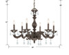 Crystorama - 5036-VB-CL-MWP - Six Light Chandelier - Paris Market - Venetian Bronze