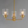 Maxim - 12260CDNAB - Three Light Semi-Flush Mount/Chandelier - Acadia - Natural Aged Brass