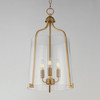 Maxim - 5683CLNAB - Three Light Foyer Pendant - Bellmore - Natural Aged Brass