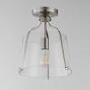 Maxim - 5681CLSN - One Light Semi-Flush Mount - Bellmore - Satin Nickel
