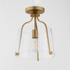 Maxim - 5681CLNAB - One Light Semi-Flush Mount - Bellmore - Natural Aged Brass