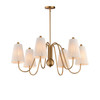 Maxim - 12865NAB - Six Light Chandelier - Valette - Natural Aged Brass