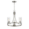 Maxim - 10467CDSN - Three Light Chandelier - Livingston - Satin Nickel