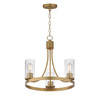 Maxim - 10467CDNAB - Three Light Chandelier - Livingston - Natural Aged Brass