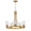 Maxim - 10465CDNAB - Five Light Chandelier - Livingston - Natural Aged Brass