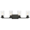 Maxim - 10464CDBK - Four Light Bath Vanity - Livingston - Black