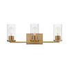 Maxim - 10463CDNAB - Three Light Bath Vanity - Livingston - Natural Aged Brass