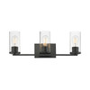 Maxim - 10463CDBK - Three Light Bath Vanity - Livingston - Black