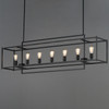 Maxim - 10417BK - Seven Light Linear Pendant - Gridline - Black