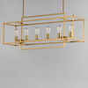 Maxim - 10416NAB - Six Light Linear Pendant - Gridline - Natural Aged Brass