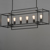 Maxim - 10416BK - Six Light Linear Pendant - Gridline - Black