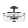 Maxim - 5695CLBK - Three Light Semi Flush/Pendant Convertible - Fuller - Black